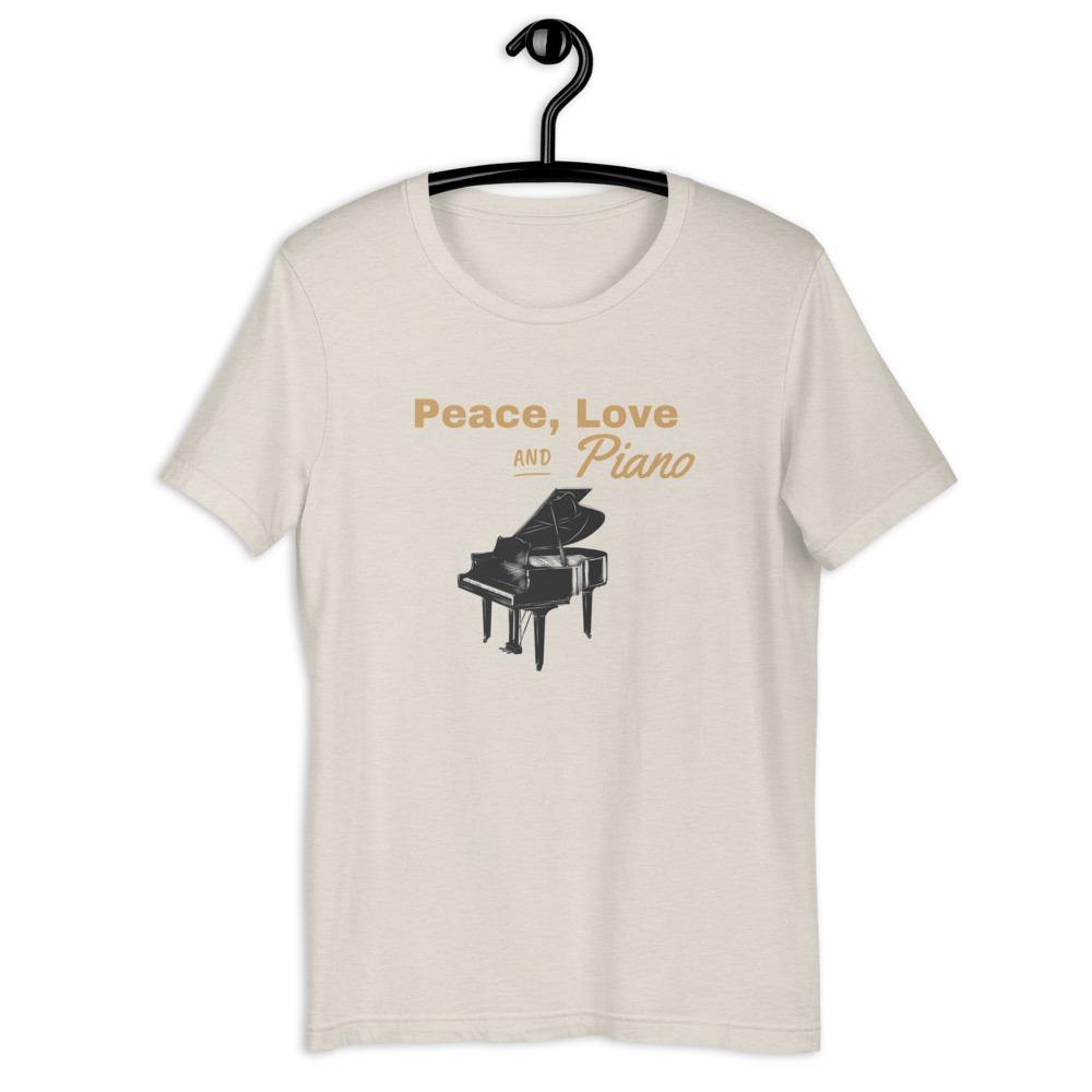 Peace Love And Piano T-Shirt - Music Gifts Depot