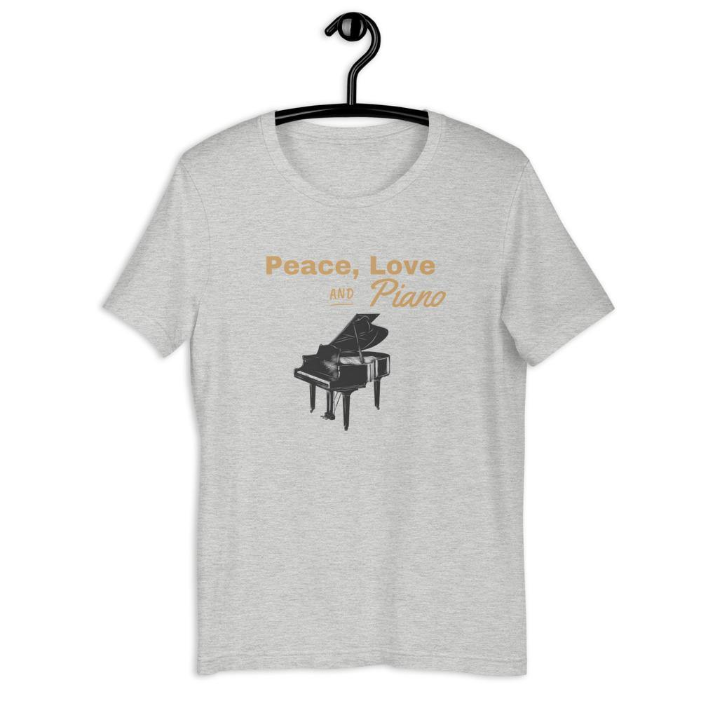 Peace Love And Piano T-Shirt - Music Gifts Depot