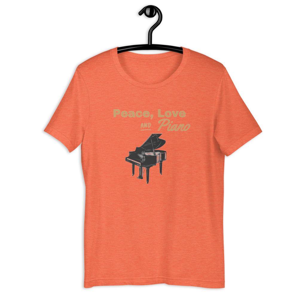Peace Love And Piano T-Shirt - Music Gifts Depot