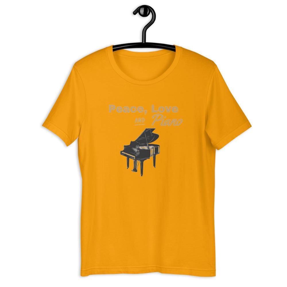 Peace Love And Piano T-Shirt - Music Gifts Depot