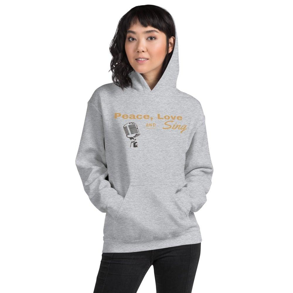 Peace Love and Sing Hoodie - Music Gifts Depot