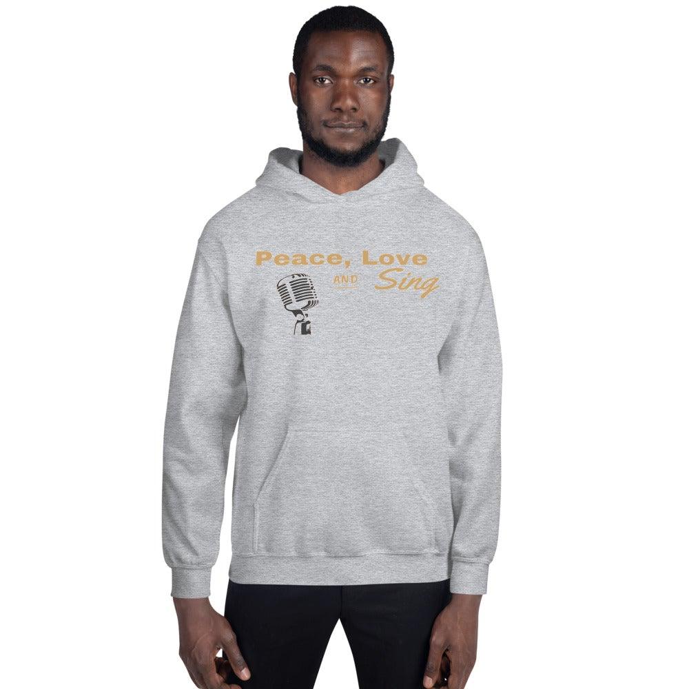 Peace Love and Sing Hoodie - Music Gifts Depot