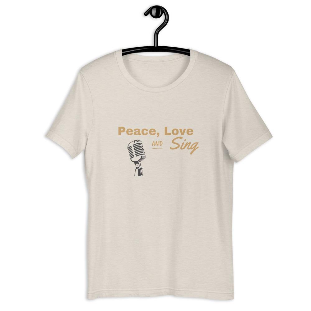 Peace Love Sing T-Shirt - Music Gifts Depot