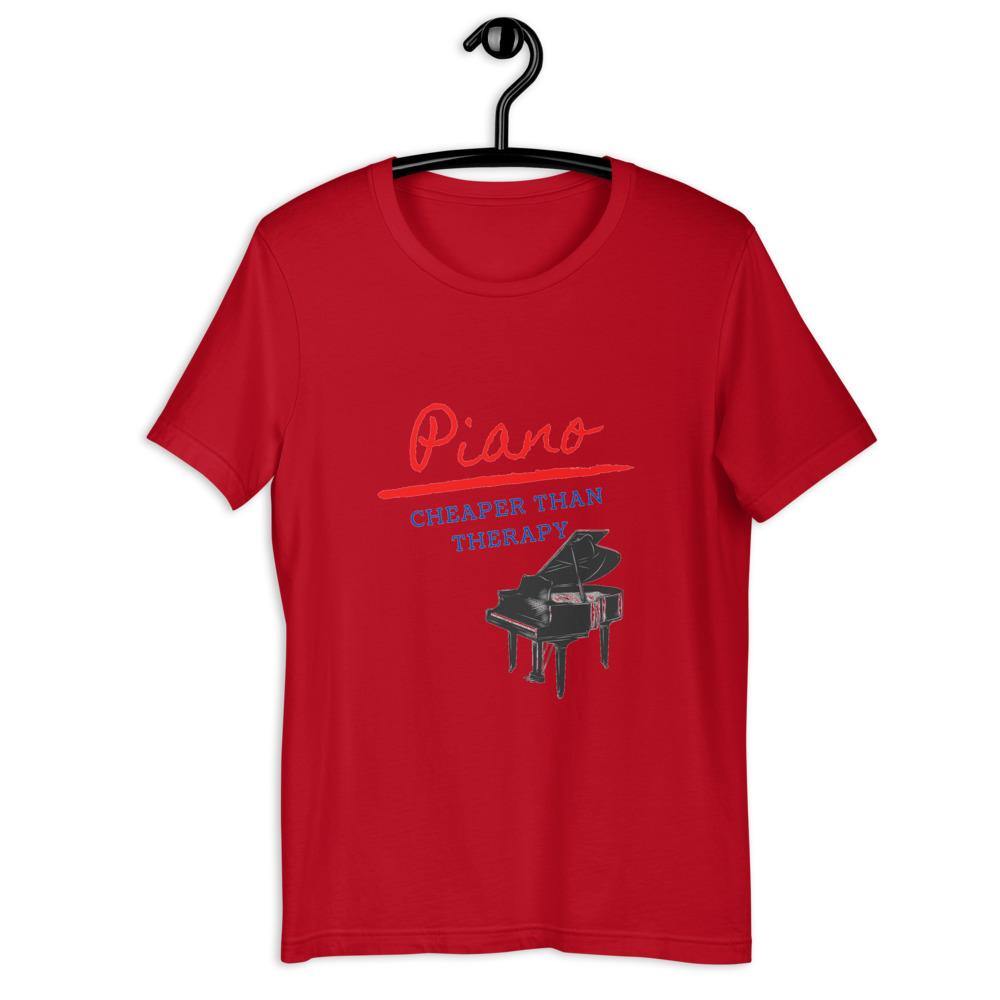 Piano Cheaper Than Therapy T-Shirt - Music Gifts Depot