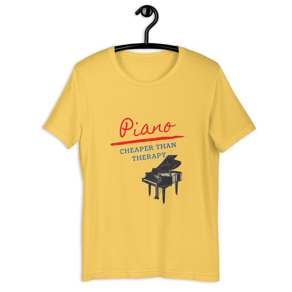 Piano Cheaper Than Therapy T-Shirt - Music Gifts Depot