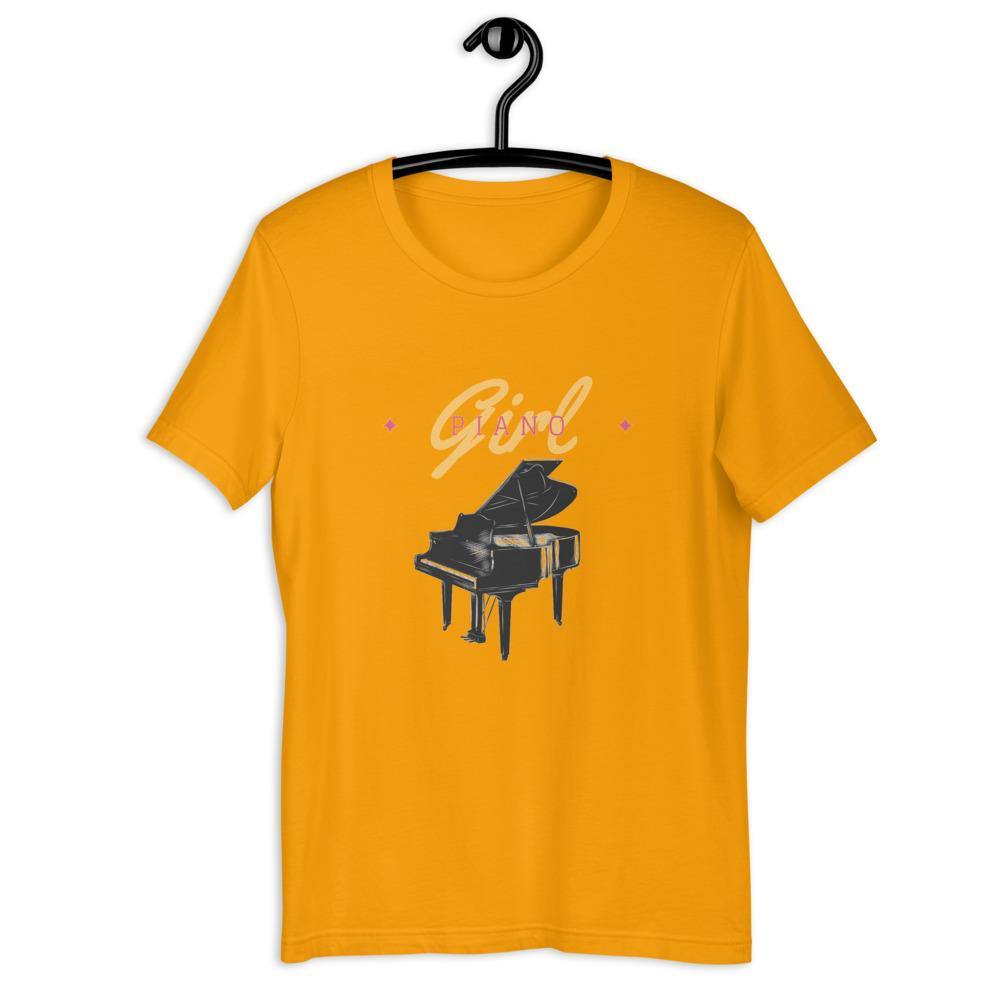 Piano Girl T-Shirt - Music Gifts Depot