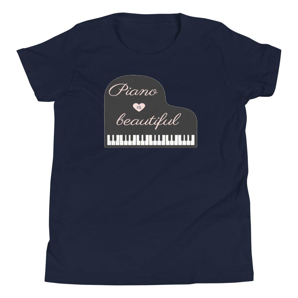 Piano Is Beautiful Youth Kids T-Shirt - Music Gifts Depot