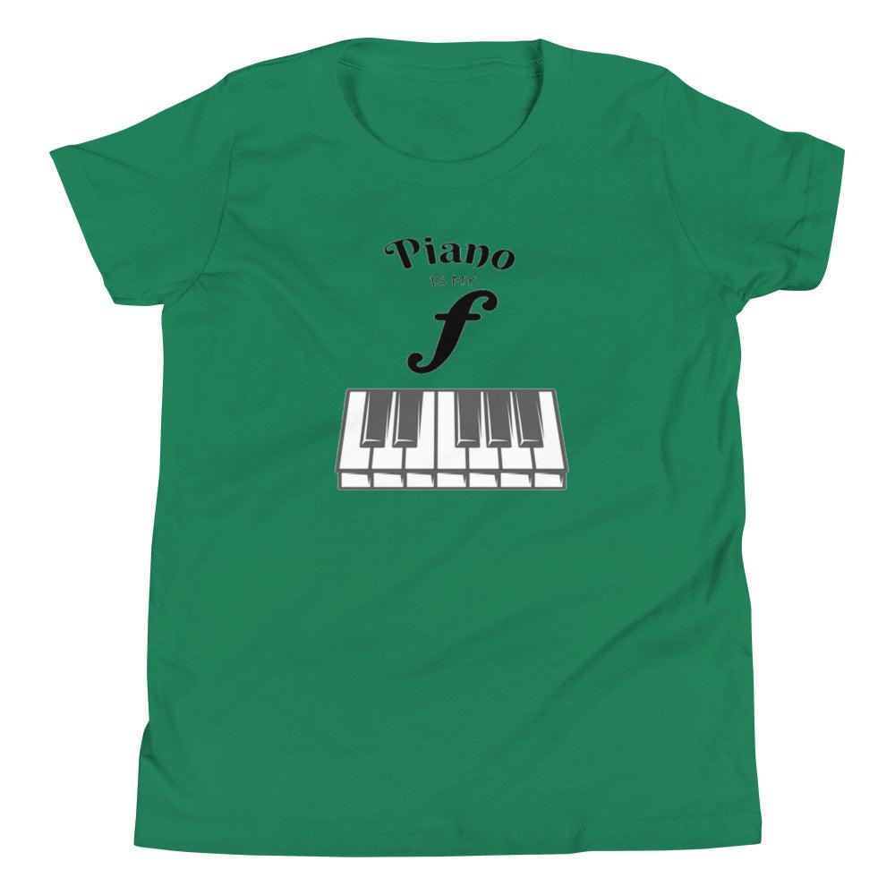 Piano Is My Forte Youth Kids T-Shirt - Music Gifts Depot