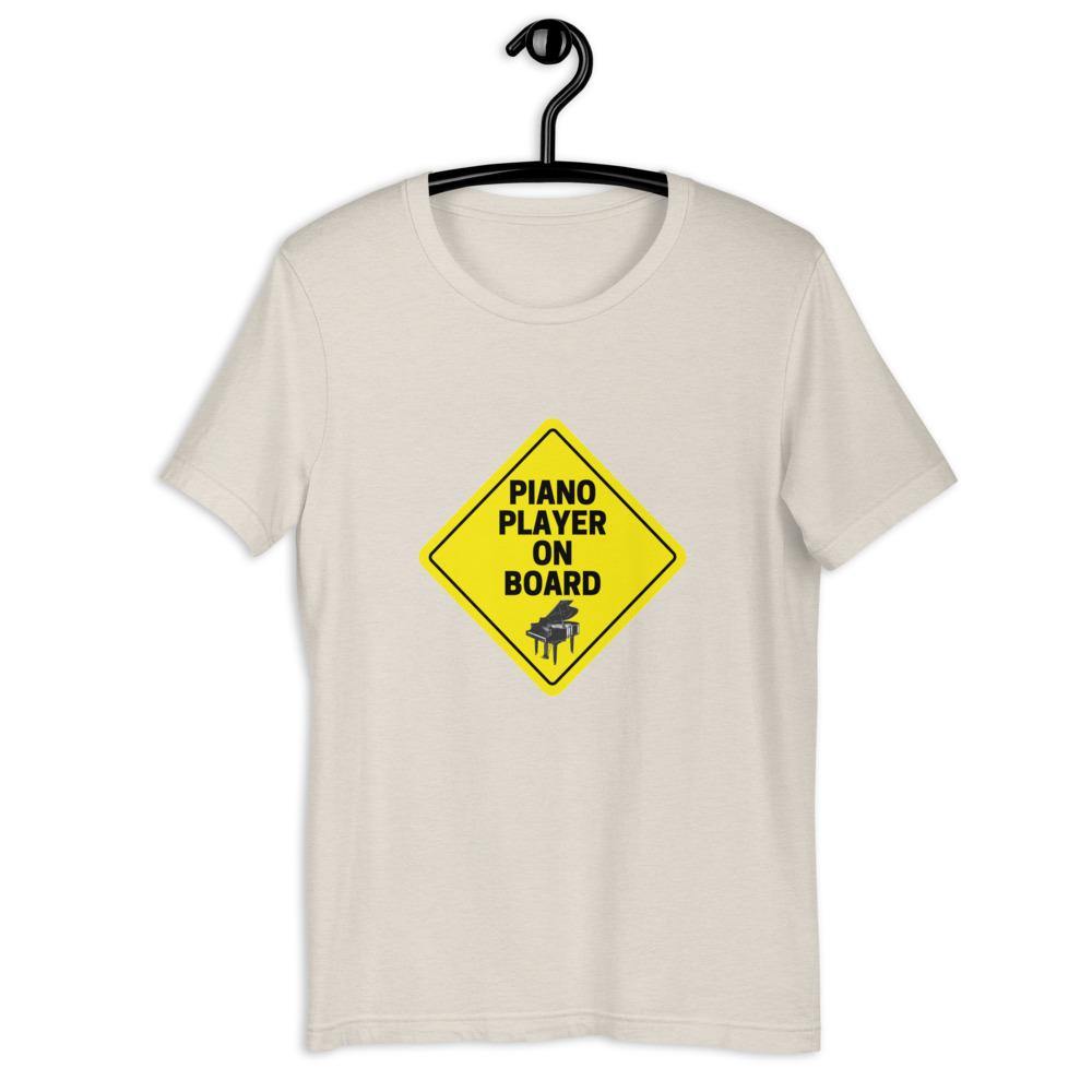 Piano Player On Board T-Shirt - Music Gifts Depot