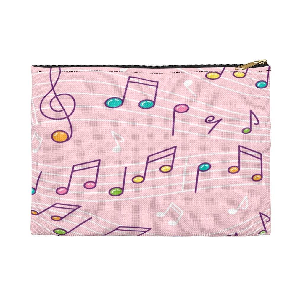 Pink Music Note Accessory Pouch - Music Gifts Depot