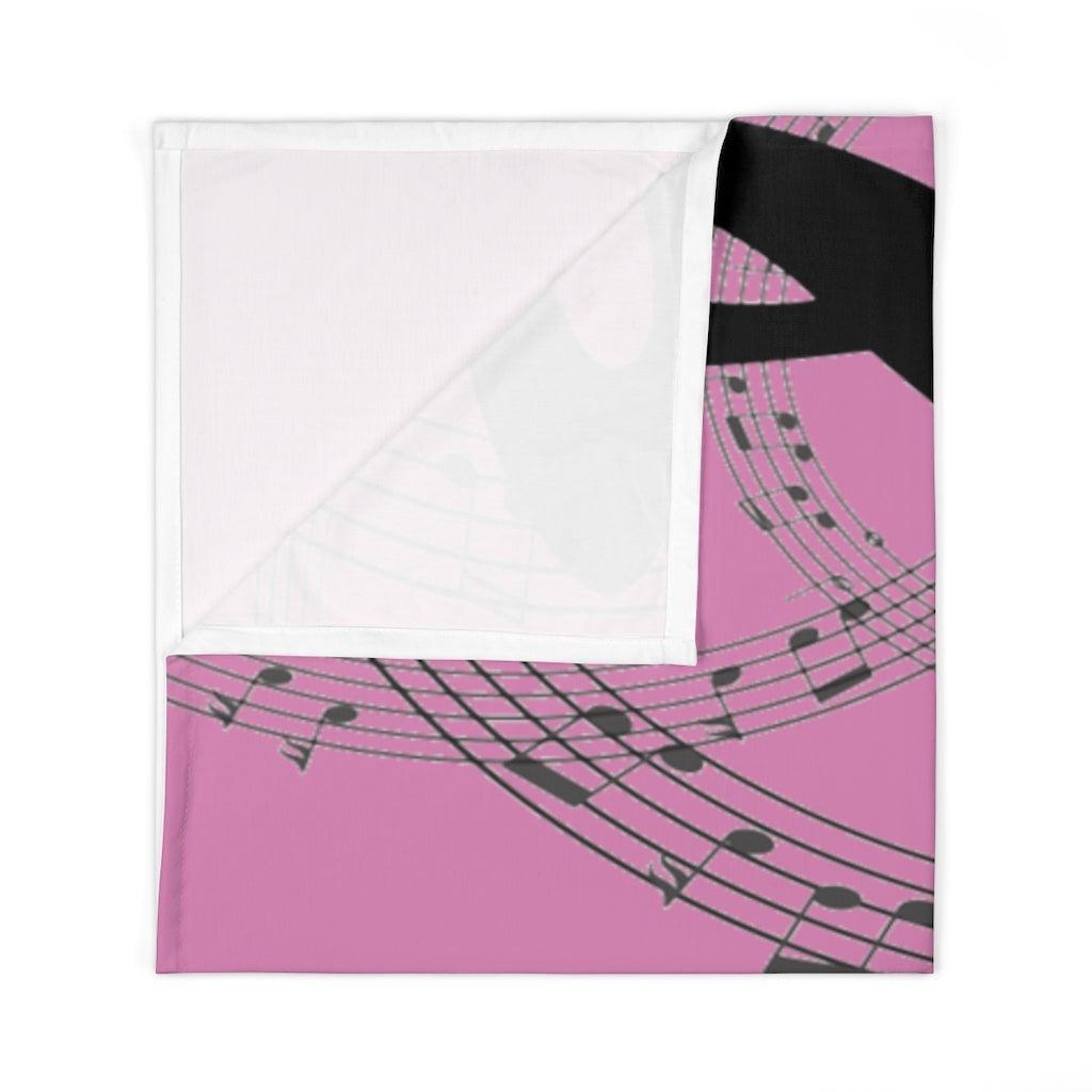 Pink Music Note Baby Swaddle Blanket - Music Gifts Depot