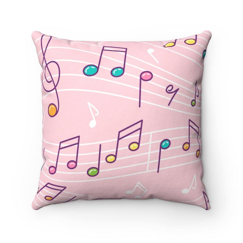 Pink Music Note Pillow - Music Gifts Depot