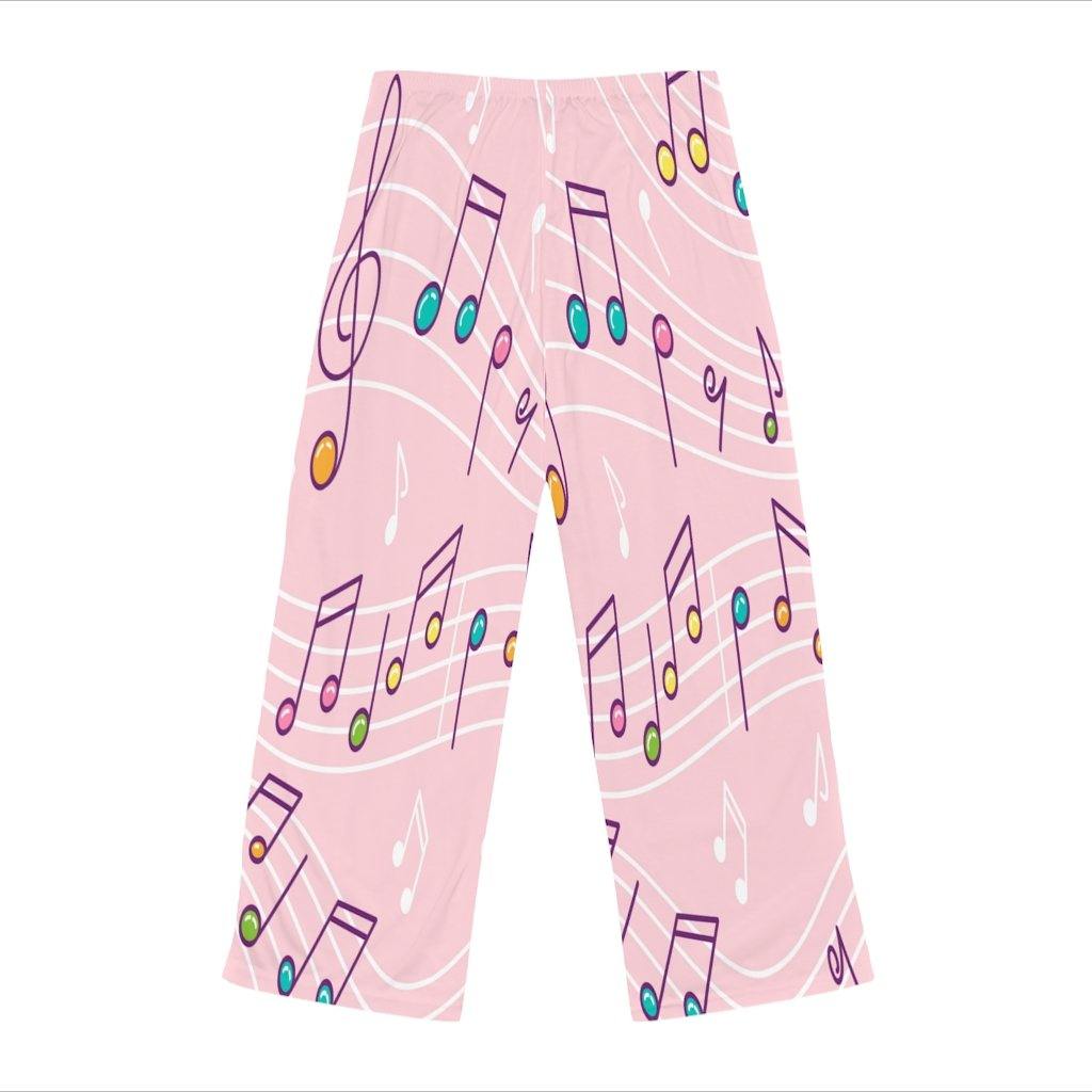 Pink Music Note Women's Pajama Pants - Music Gifts Depot