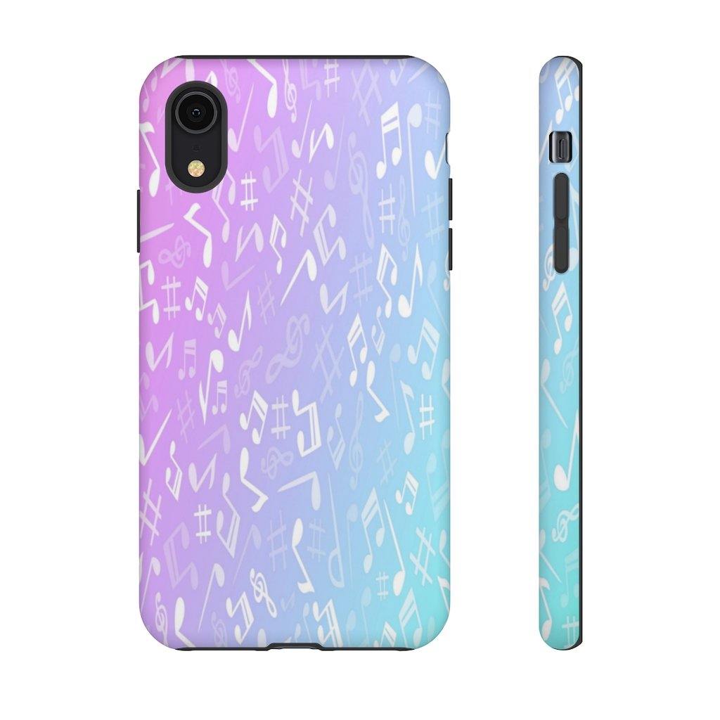 Purple and Blue Music Note Phone Case - Music Gifts Depot