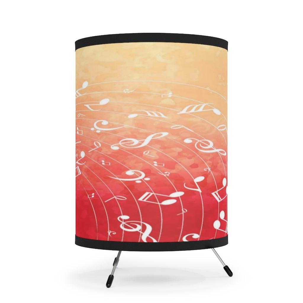 Red Music Note Tripod Lamp - Music Gifts Depot