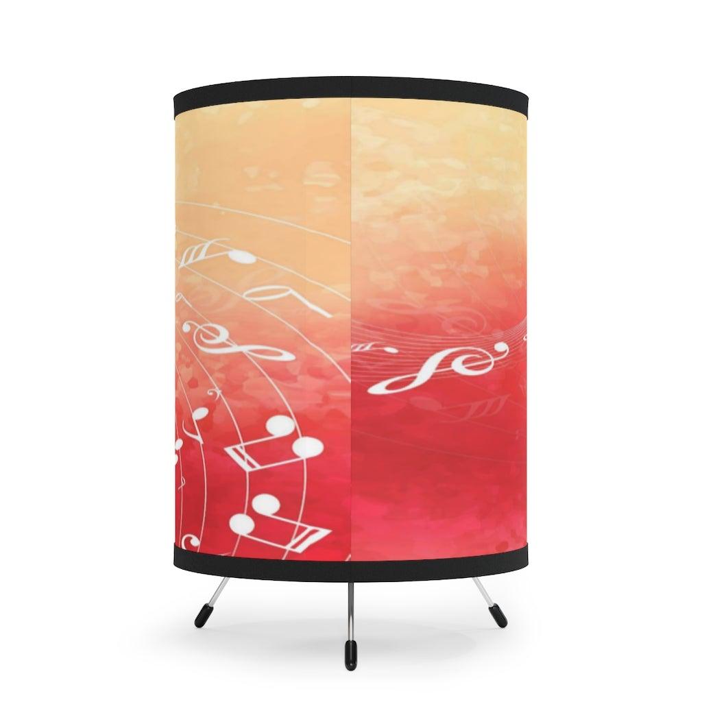 Red Music Note Tripod Lamp - Music Gifts Depot