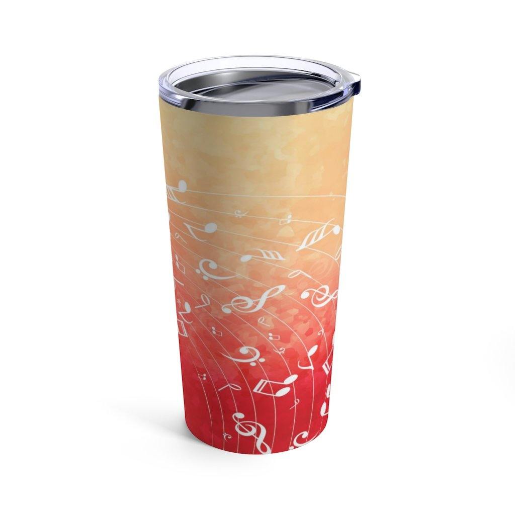 Red Music Note Tumbler 20oz - Music Gifts Depot