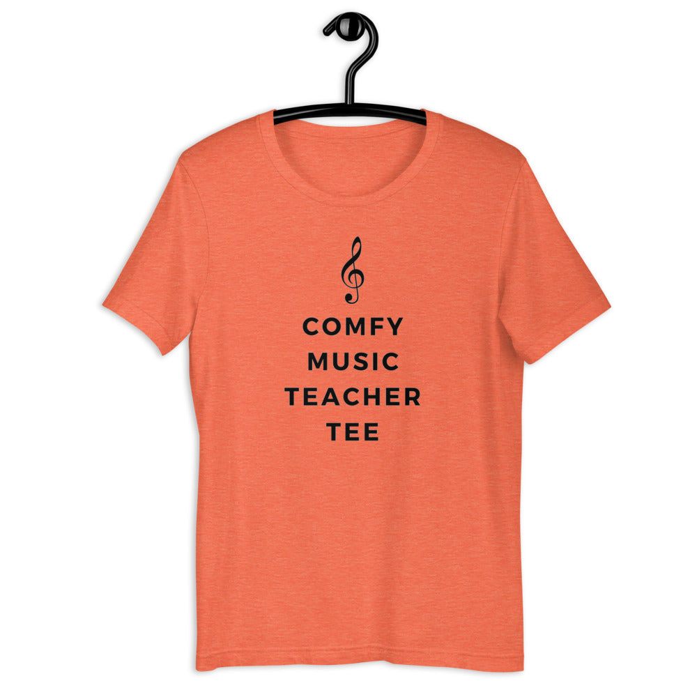 Comfy Music Teacher Tee Unisex T-Shirt - Music Gifts Depot