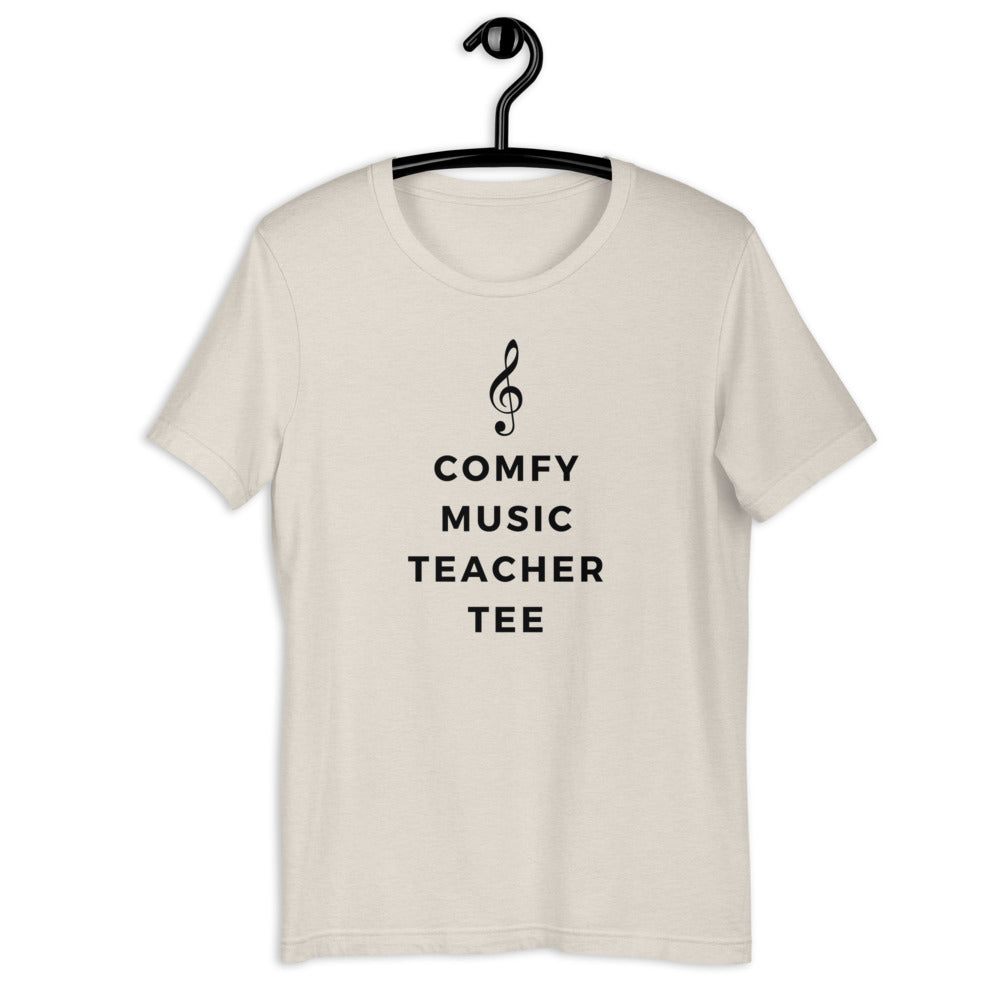 Comfy Music Teacher Tee Unisex T-Shirt - Music Gifts Depot