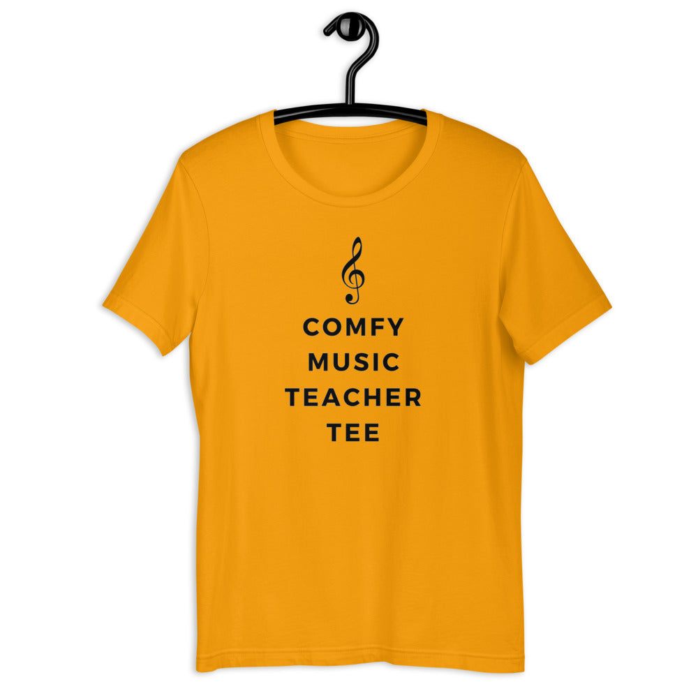 Comfy Music Teacher Tee Unisex T-Shirt - Music Gifts Depot