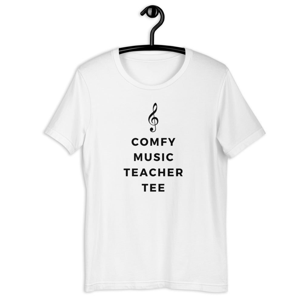 Comfy Music Teacher Tee Unisex T-Shirt - Music Gifts Depot