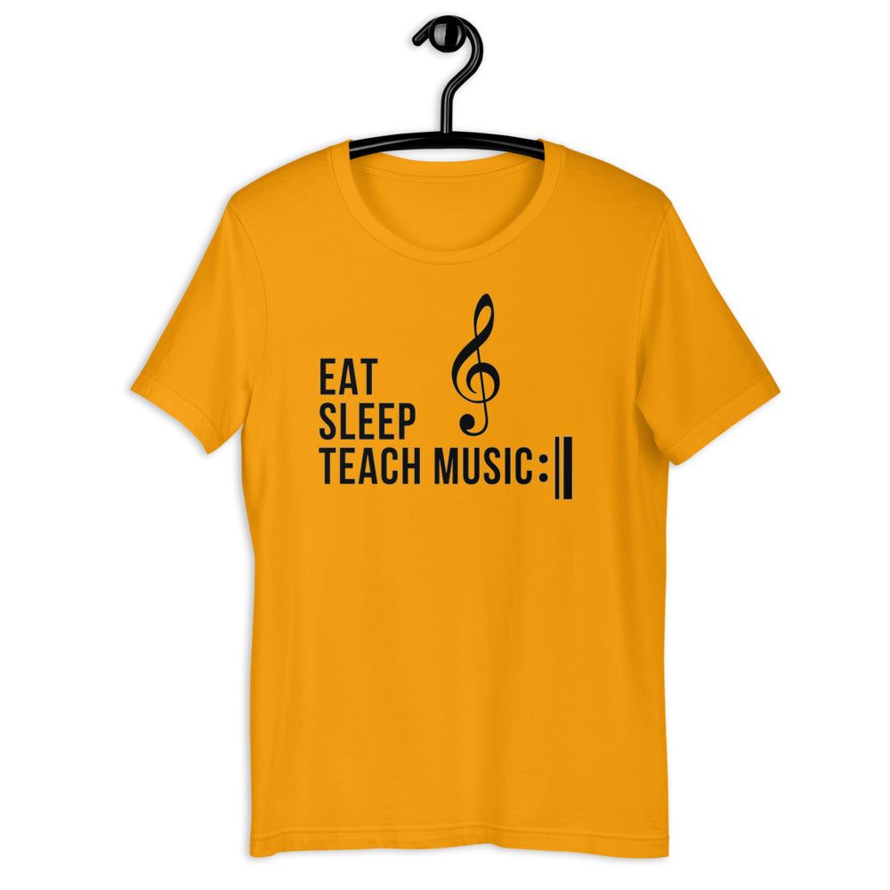 Eat Sleep Teach Music Repeat Unisex T-Shirt - Music Gifts Depot