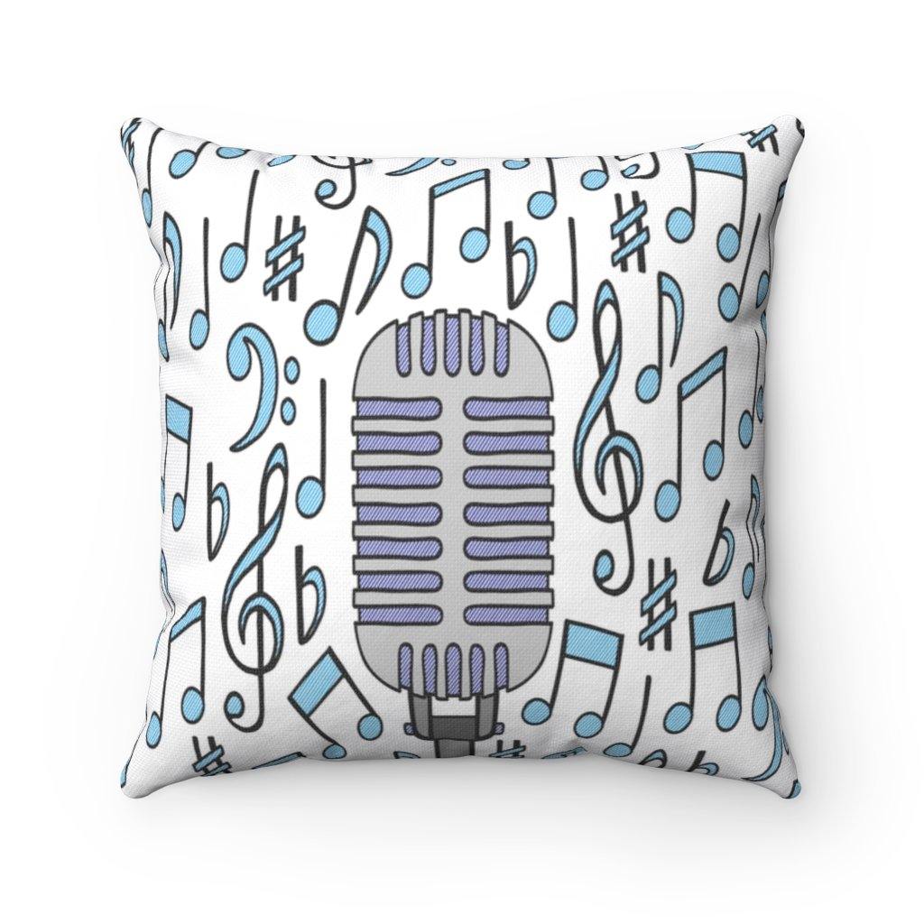 Singer Music Note Square Pillow - Music Gifts Depot