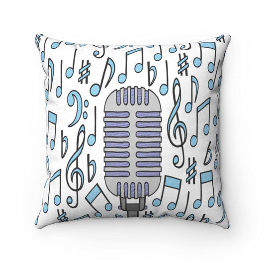 Singer Music Note Square Pillow - Music Gifts Depot