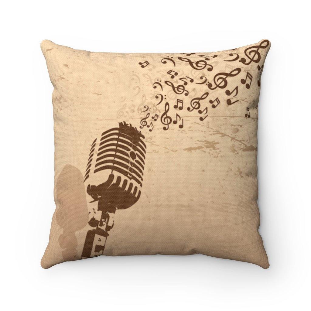 Singer Music Square Pillow - Music Gifts Depot