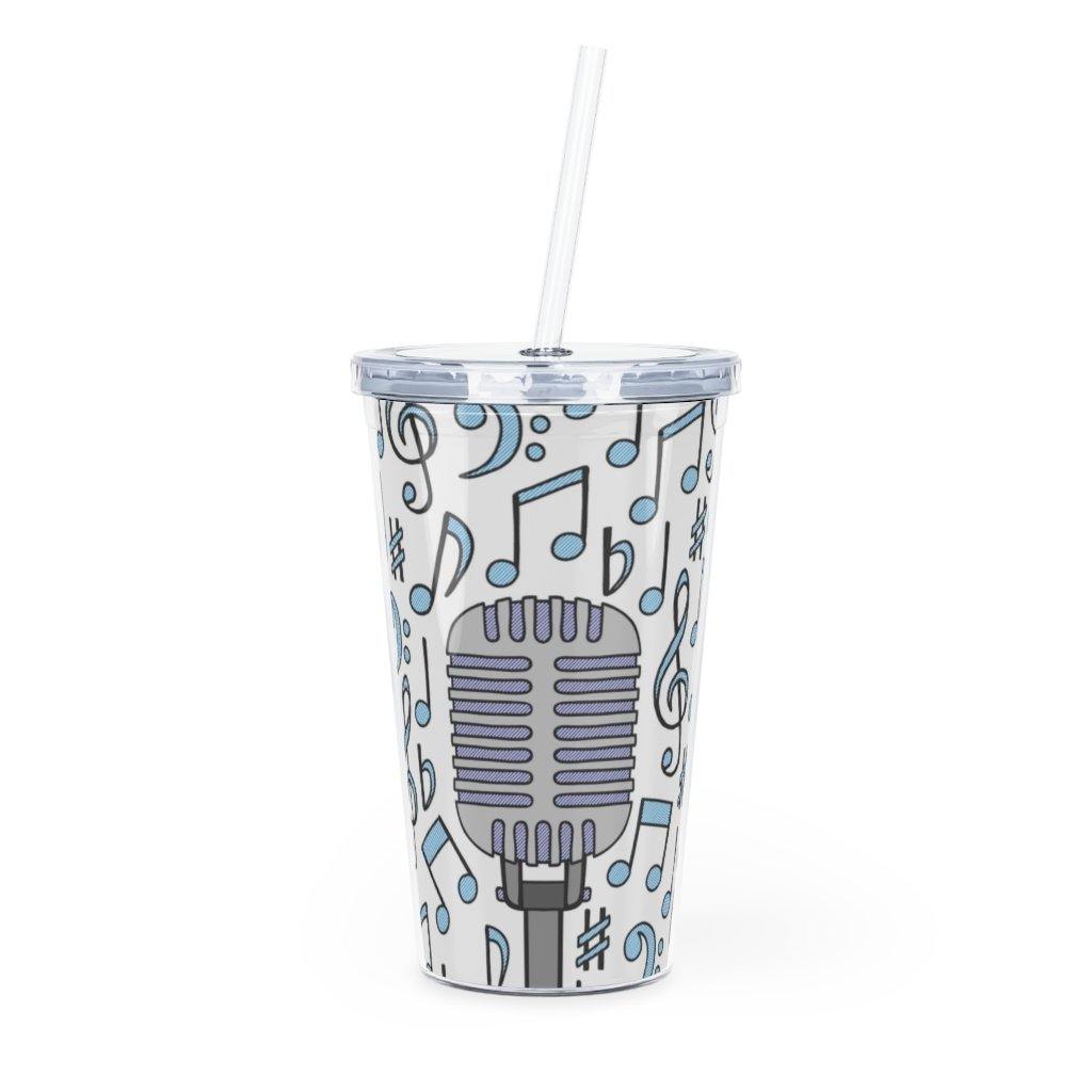 Singer Plastic Tumbler with Straw - Music Gifts Depot