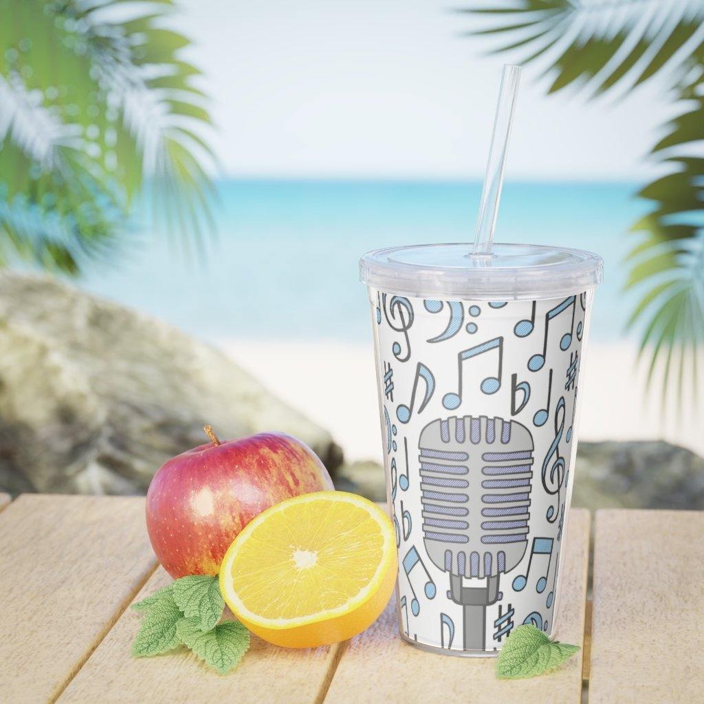 Singer Plastic Tumbler with Straw - Music Gifts Depot