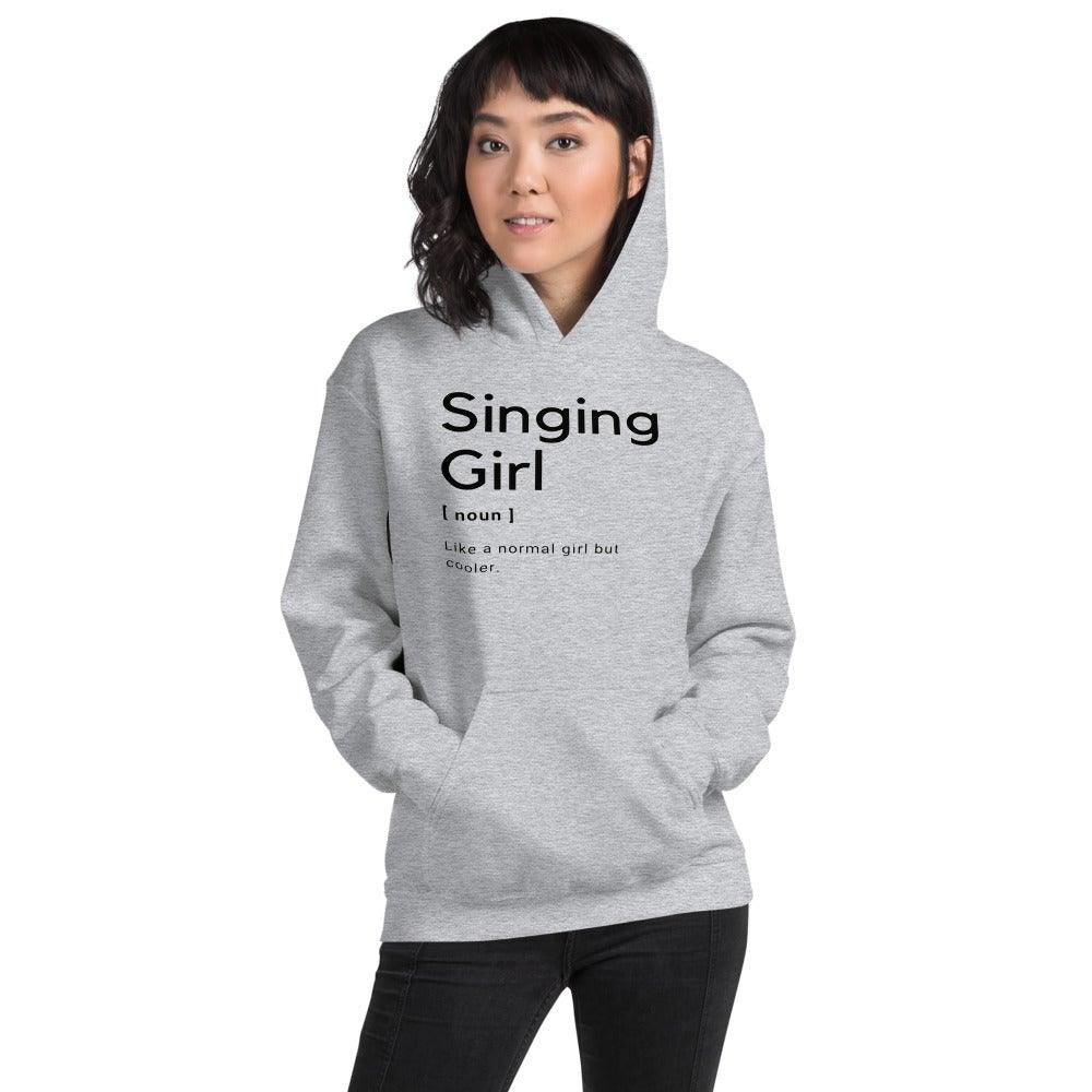 Singing Girl Hoodie - Music Gifts Depot