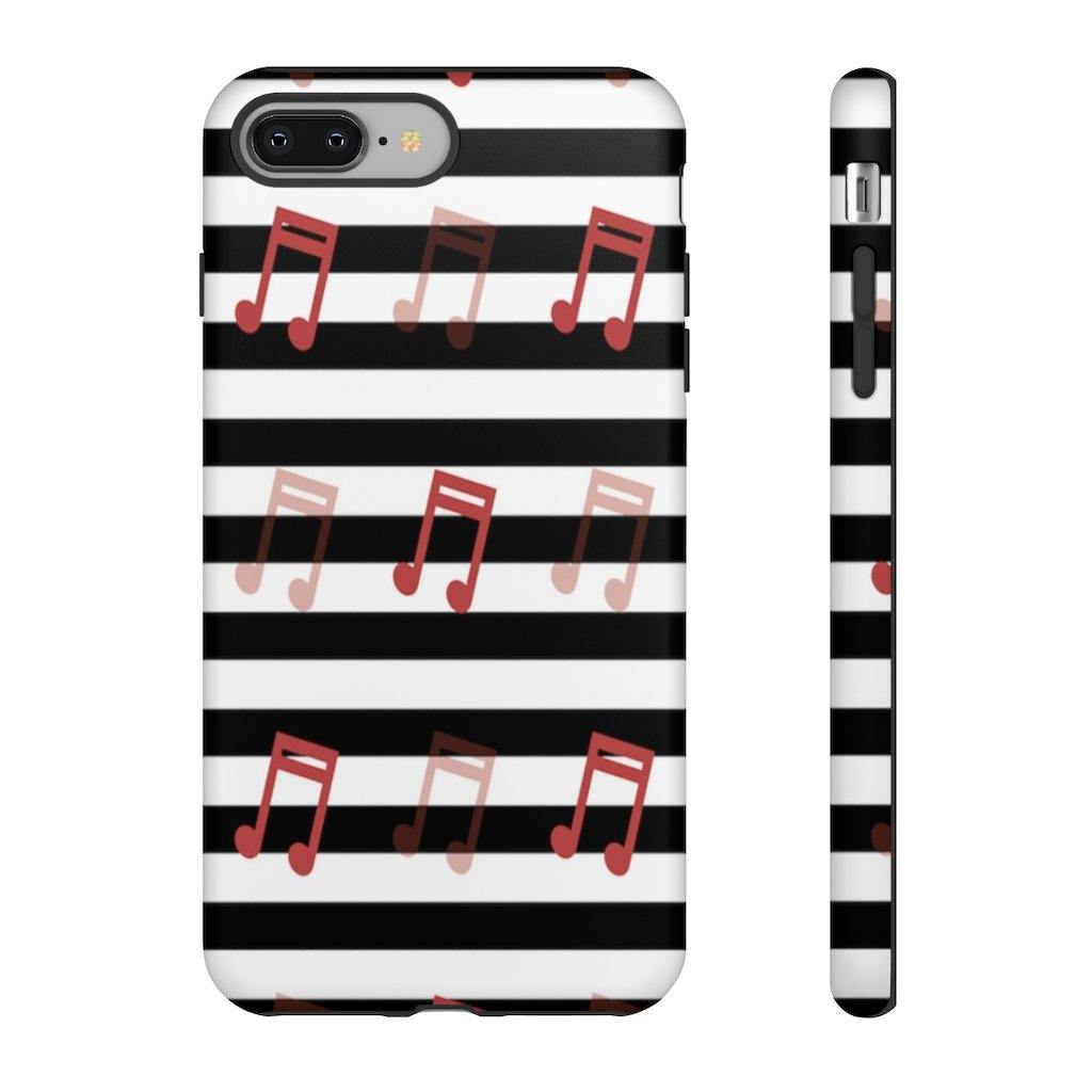 Striped Music Note Phone Case - Music Gifts Depot