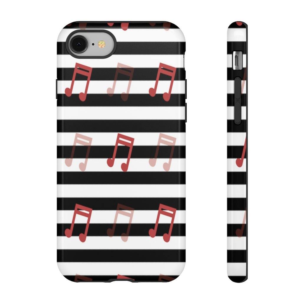 Striped Music Note Phone Case - Music Gifts Depot