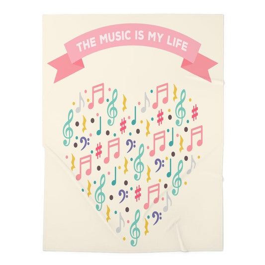 The Music Is My Life Baby Swaddle Blanket - Music Gifts Depot
