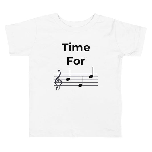 Time For Bed Music Toddler T-Shirt - Music Gifts Depot