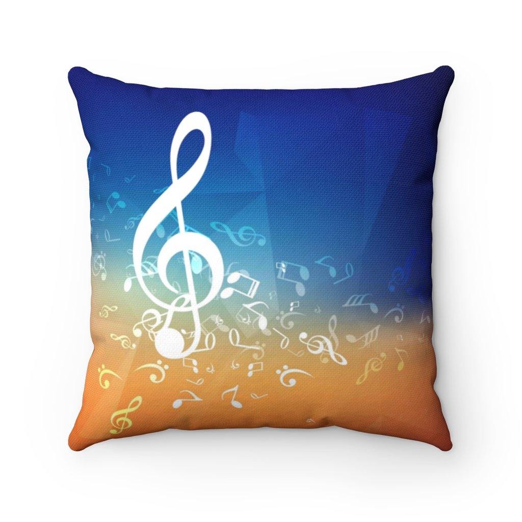 Treble Clef Music Note Square Pillow - Music Gifts Depot