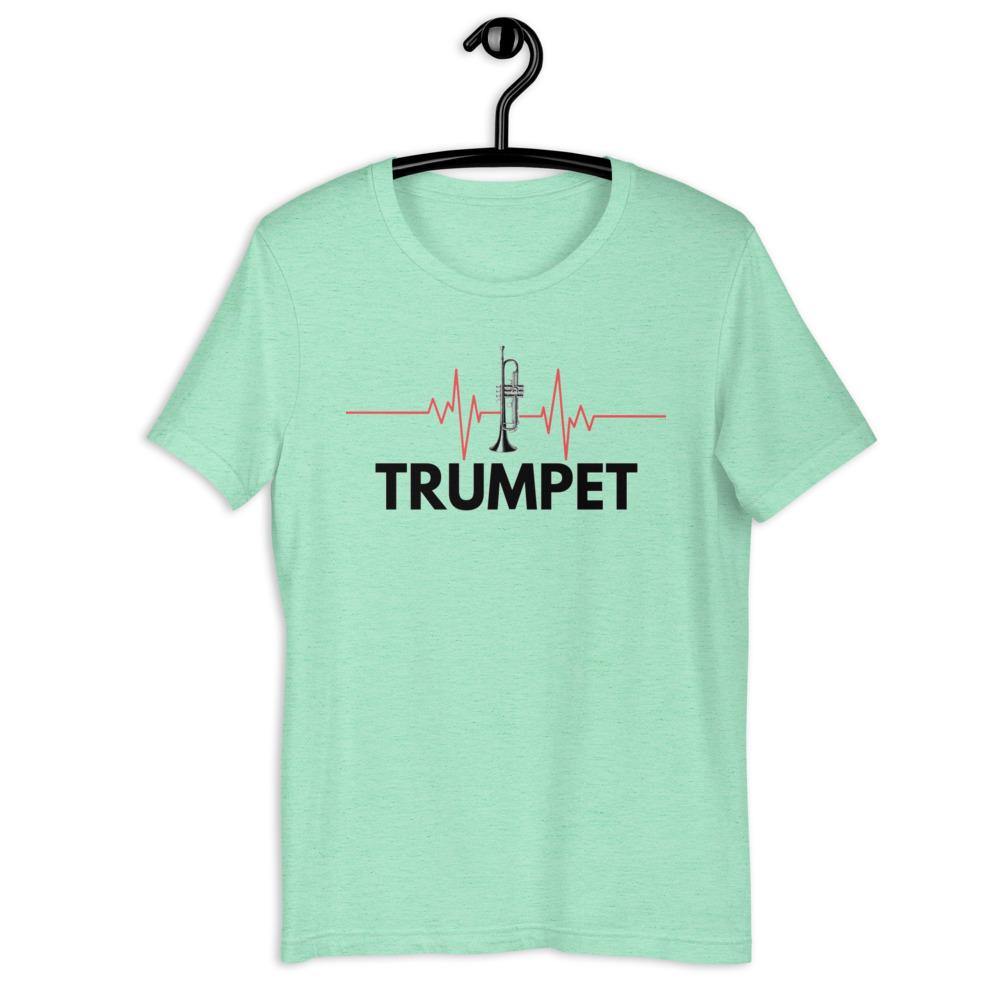 Trumpet Heartbeat T-Shirt - Music Gifts Depot