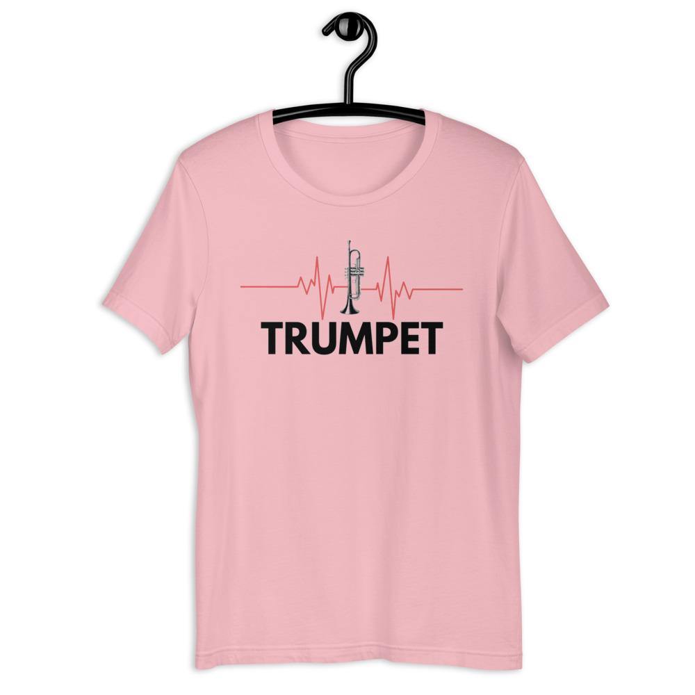 Trumpet Heartbeat T-Shirt - Music Gifts Depot