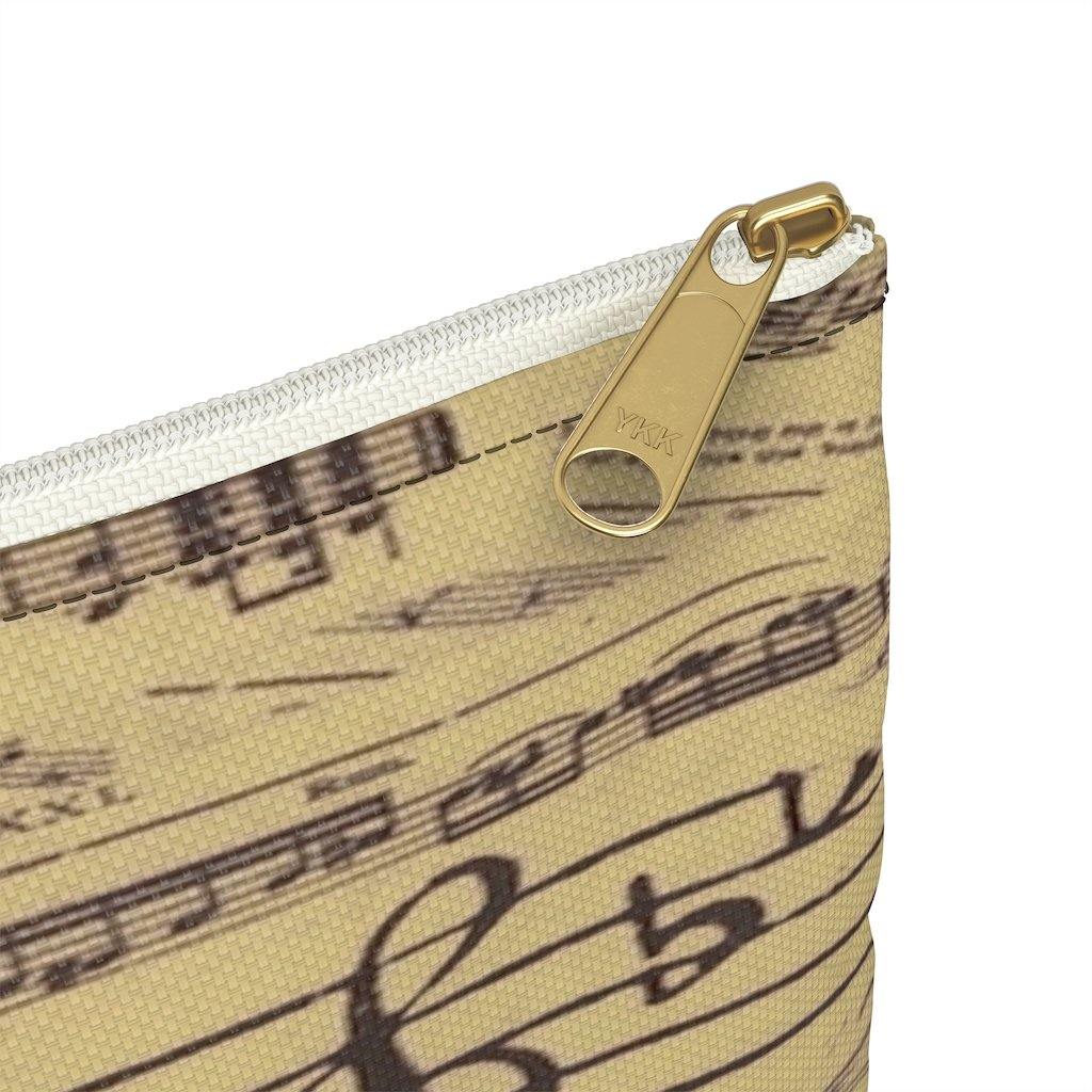 Vintage Music Note Accessory Pouch - Music Gifts Depot