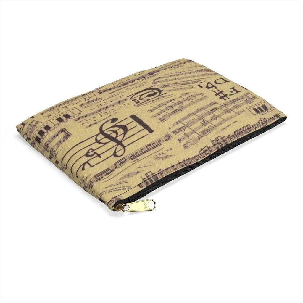 Vintage Music Note Accessory Pouch - Music Gifts Depot