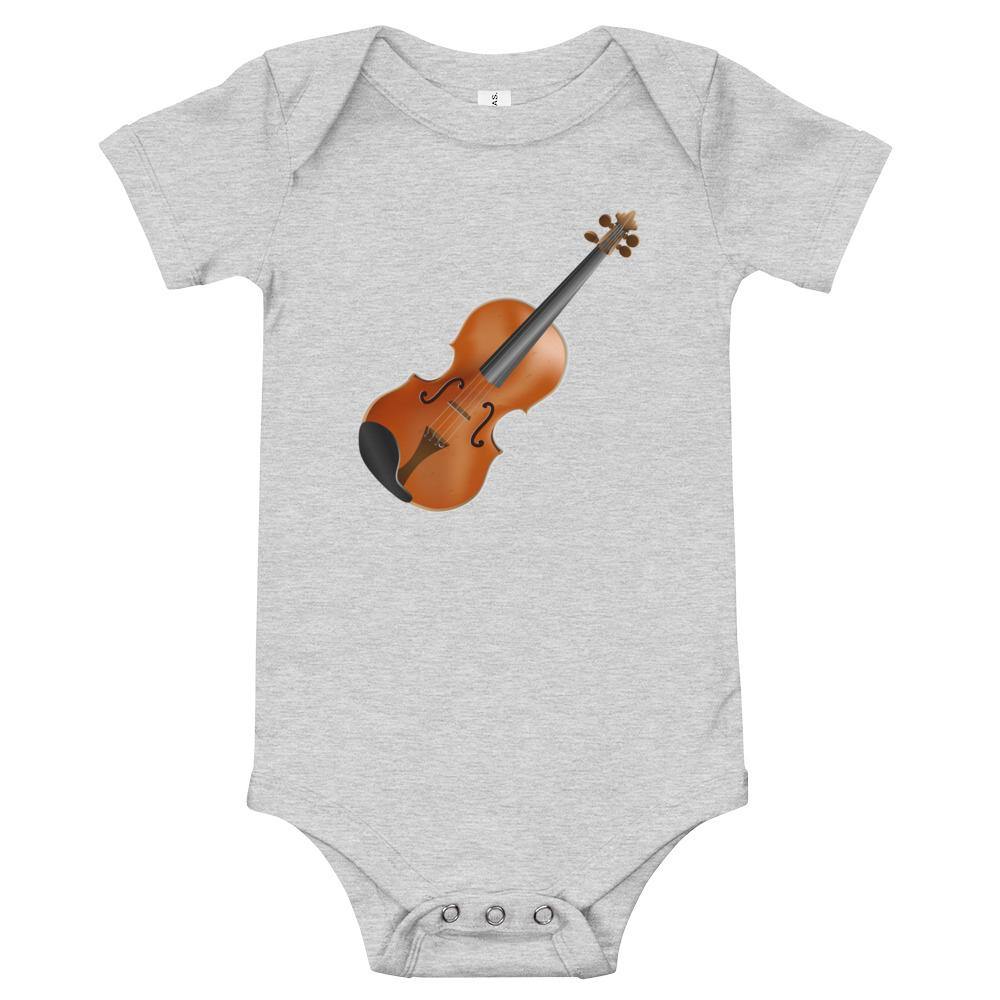 Violin Baby short sleeve one piece - Music Gifts Depot