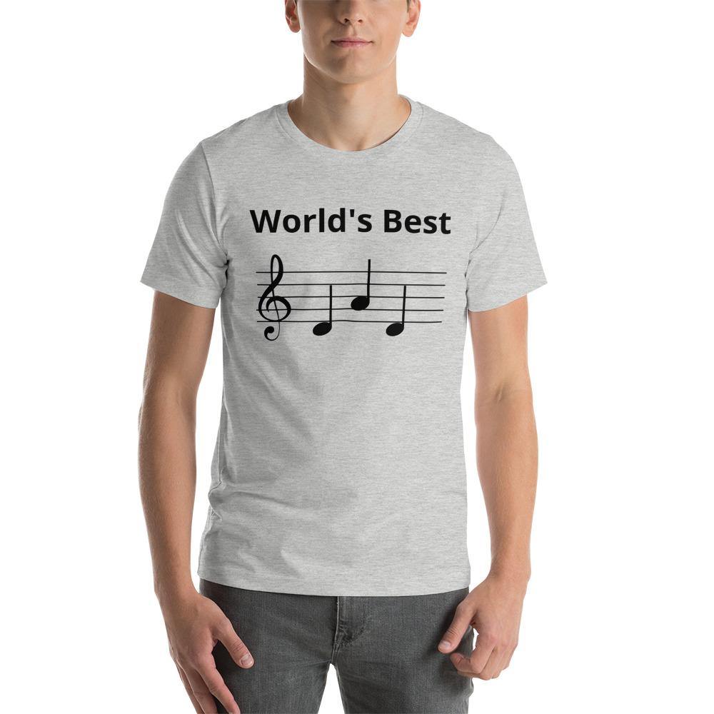 Worlds Best Dad Music T-Shirt - Music Gifts Depot