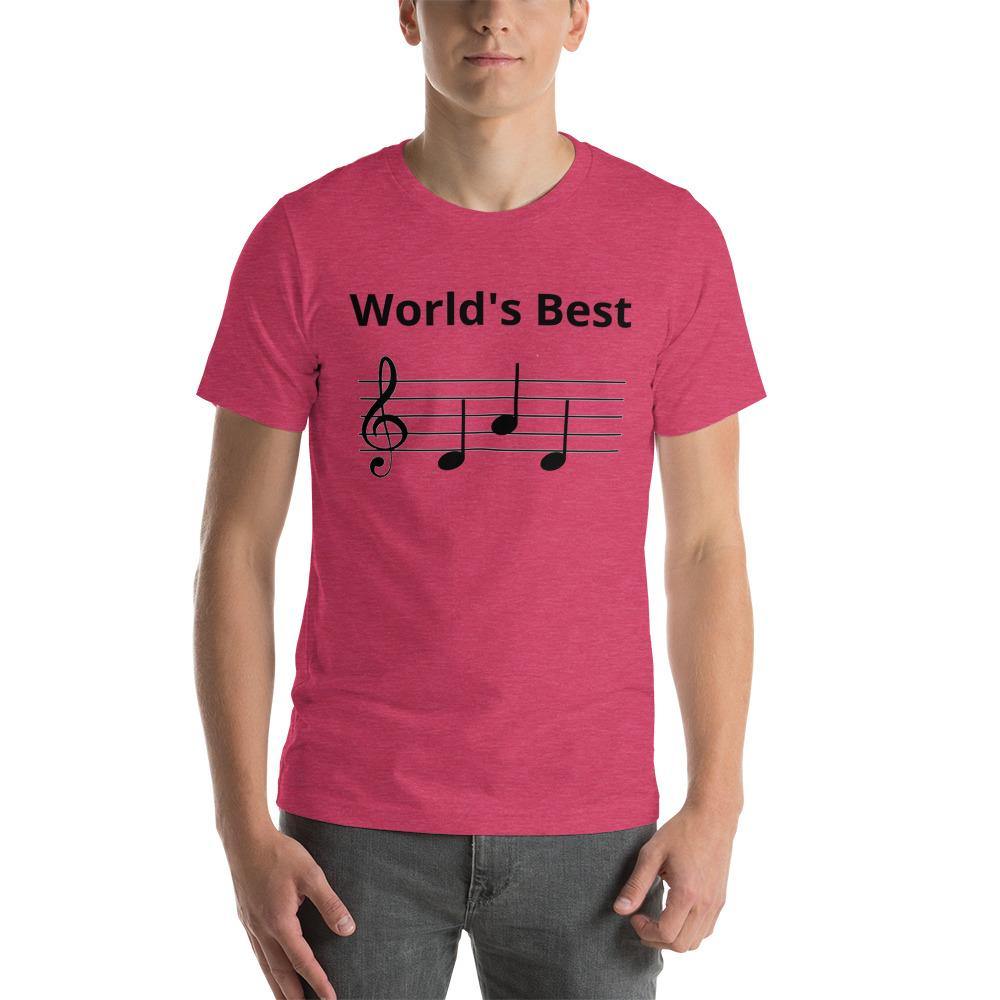 Worlds Best Dad Music T-Shirt - Music Gifts Depot