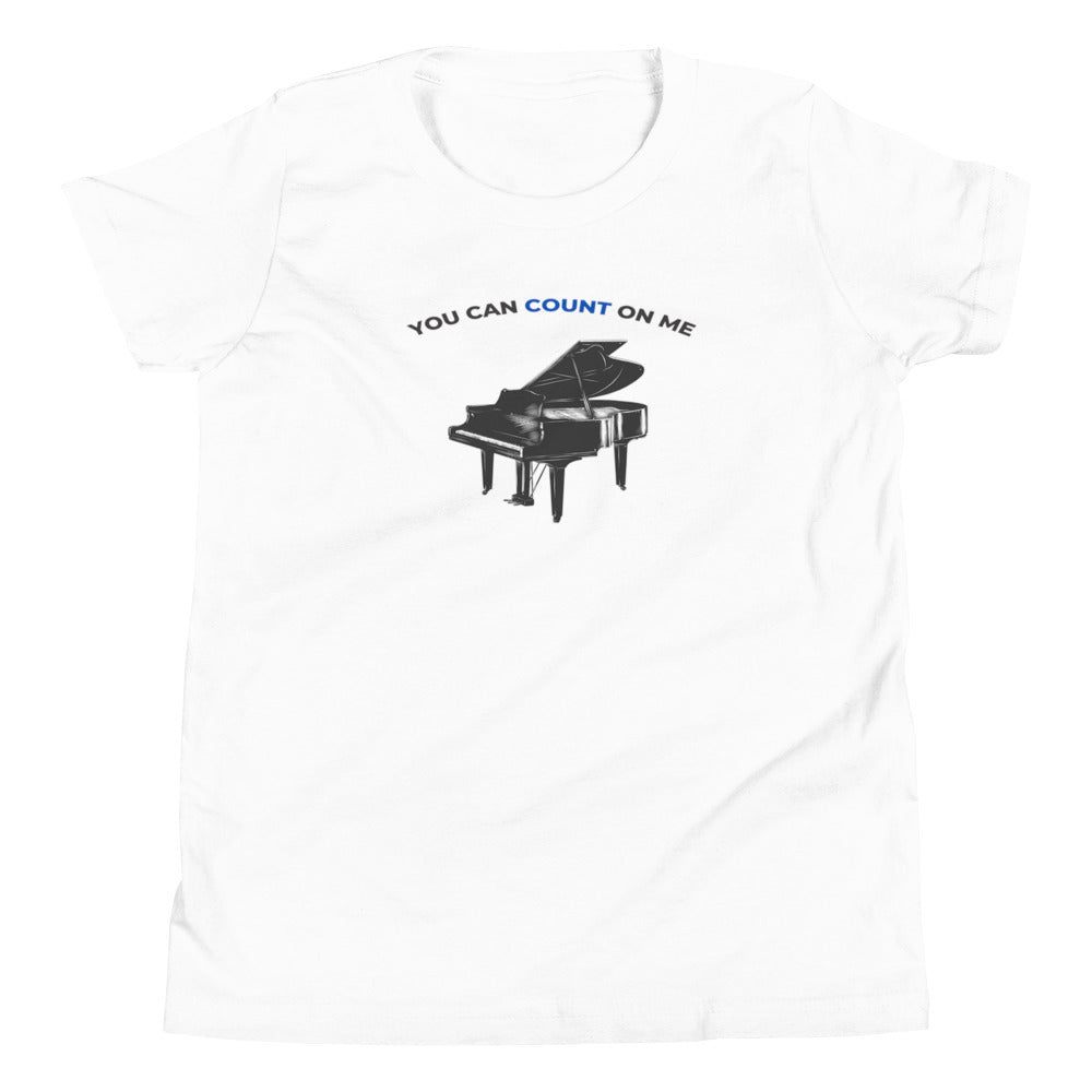 You Can Count On Me Piano Youth Kids T-Shirt - Music Gifts Depot