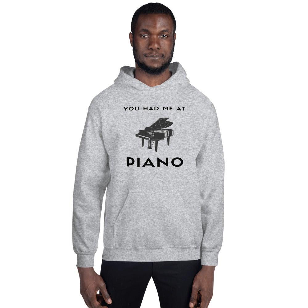 You Had Me At Piano Hoodie - Music Gifts Depot